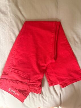 Bright Red Jeans - GAP 1969 size 8